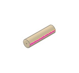 Vici Jour Striped PEEK Tubing, PINK, 1/16'' OD x 0.064 mm ID, 10 m/pkg - JR-T-5998C-M10